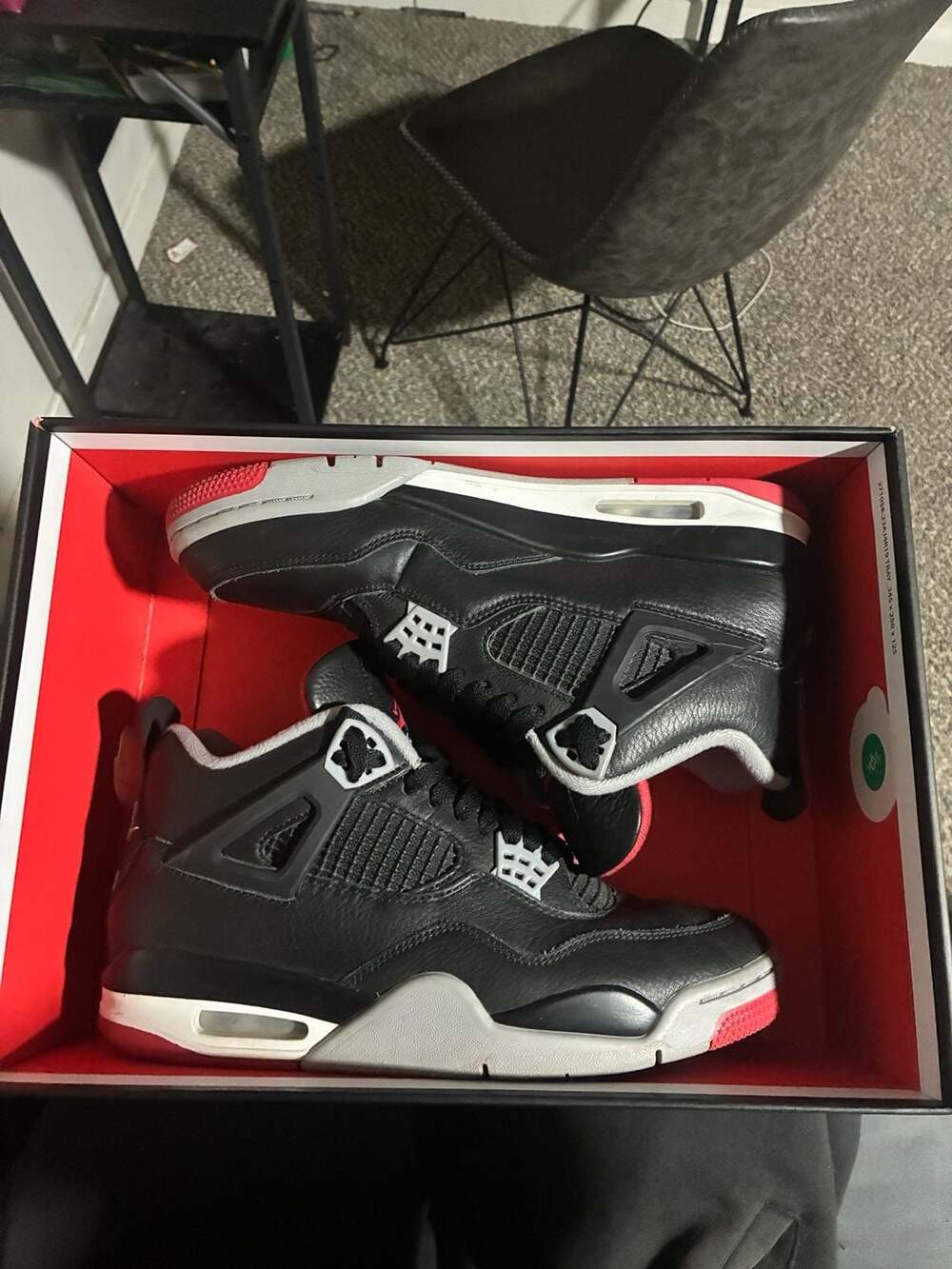 Nike Air Jordan 4 Retro Reimagined Bred Black Cement Grey Varsity Red